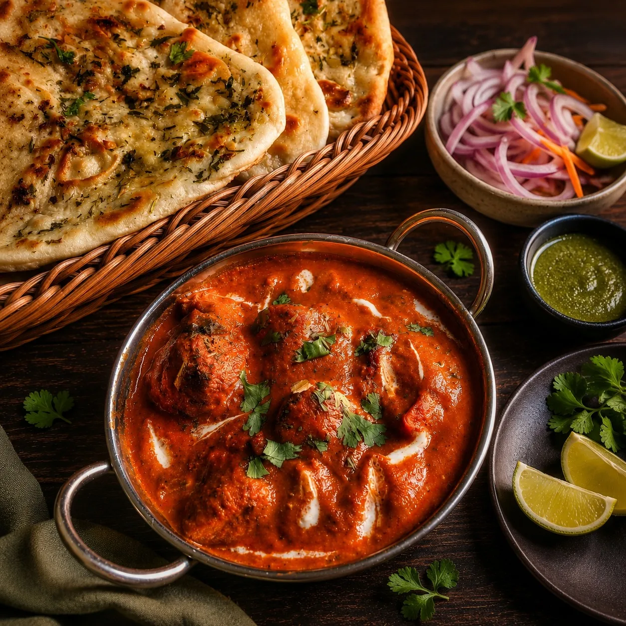 Butter Chicken Masala and Naan