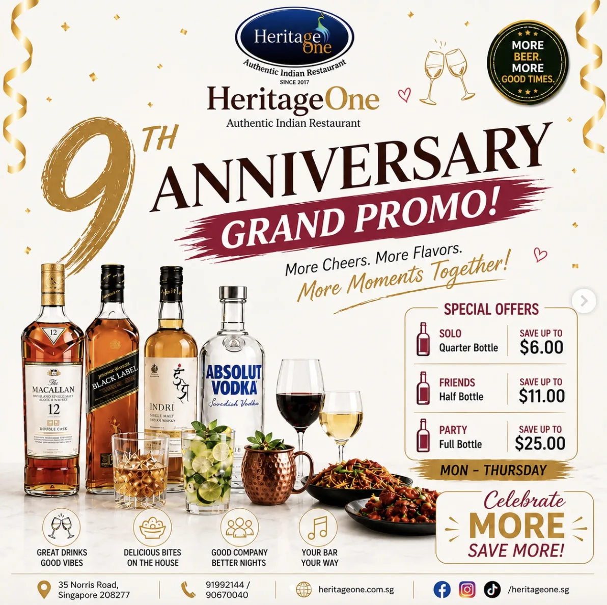 HeritageOne 9th Anniversary Grand Promo - Spirits Bottle Deals