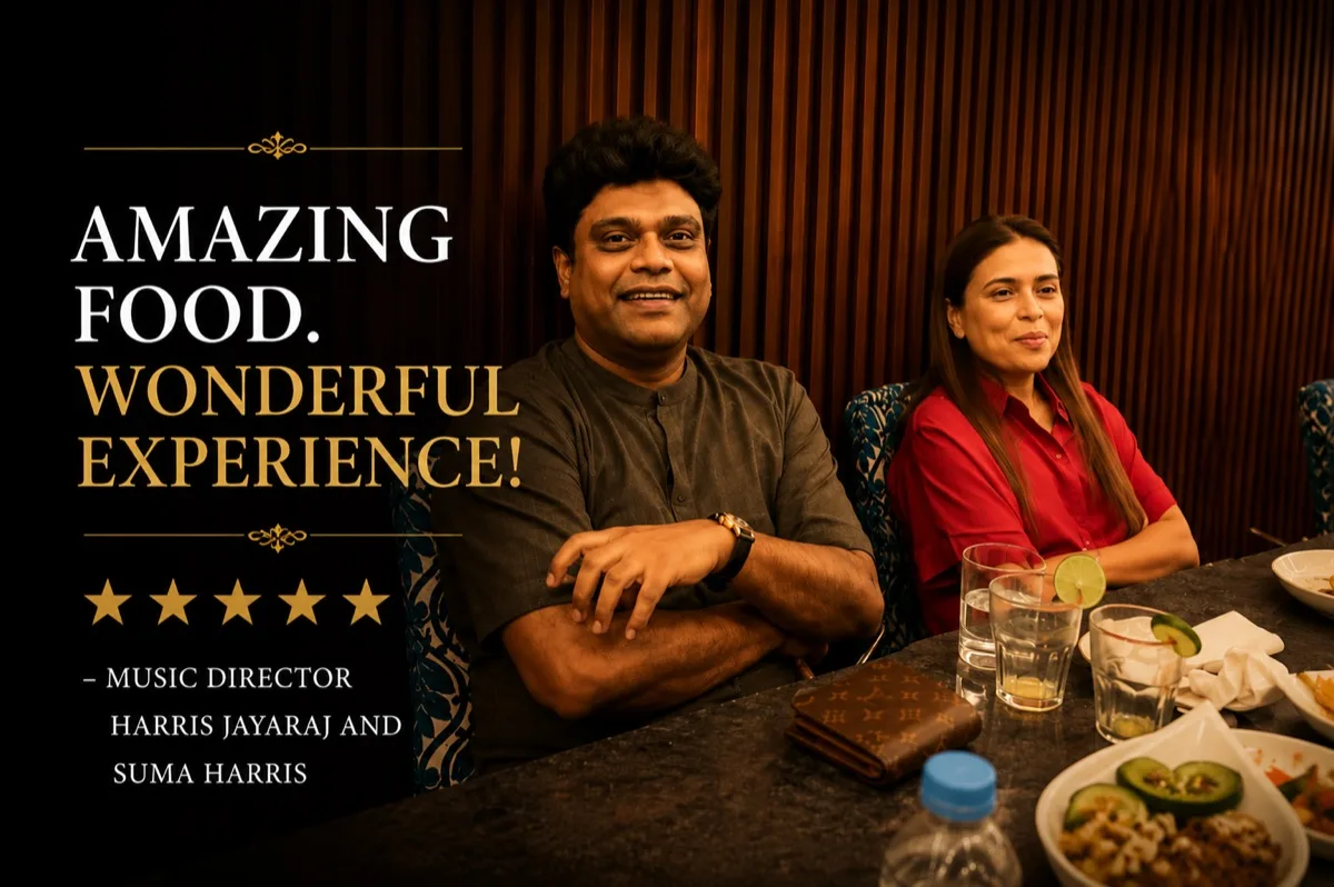 Harris Jeyaraj dining at HeritageOne